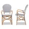 Baxton Studio Naila Classic French Black and White Weaving and Natural Brown Rattan Dining Chair, PK2 210-2PC-12697 - alternate 3